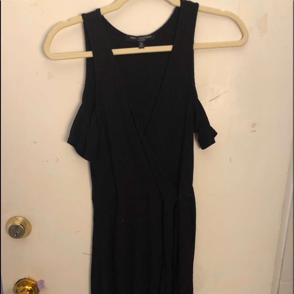 Black wrap dress